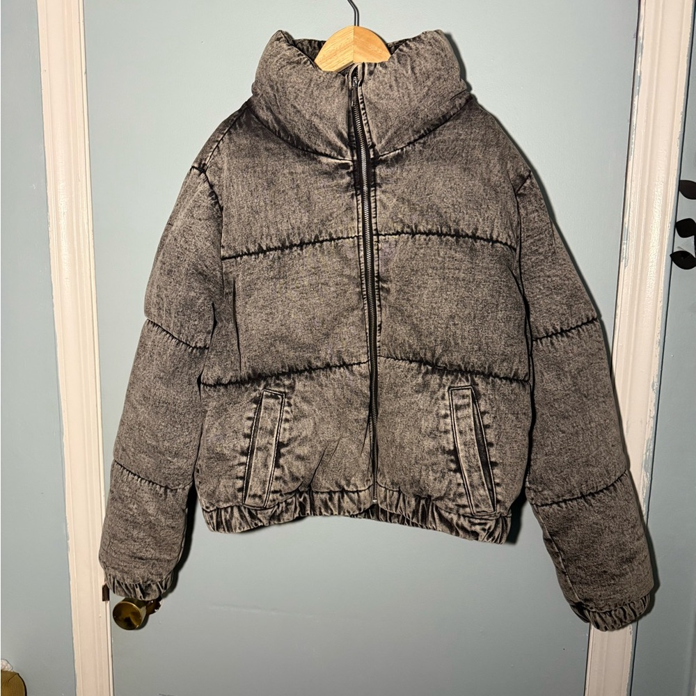 Garage Gray Puffer Jacket